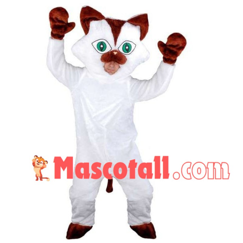 Lightweight White Soft Cat Mascot Costume