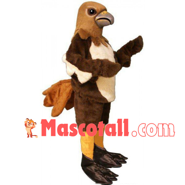 Concentrated Brown Goshawk Mascot Costume
