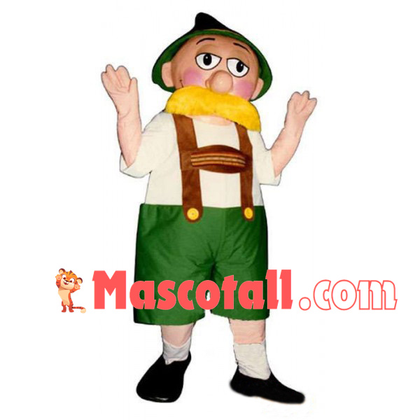 Old Fisherman With Golden Beard Mascot Costume