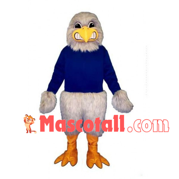Hideous Gray Long Wool Eagle Mascot Costume