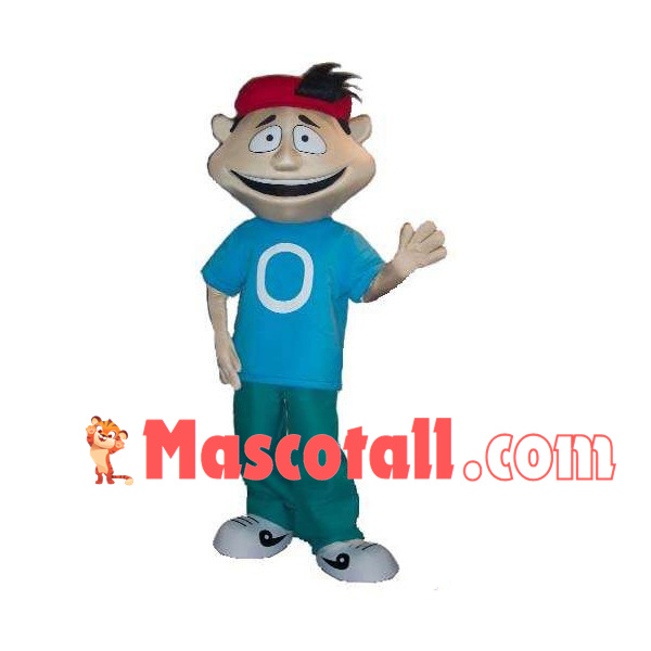 Sport Boy With Big Mouth Mascot Costume