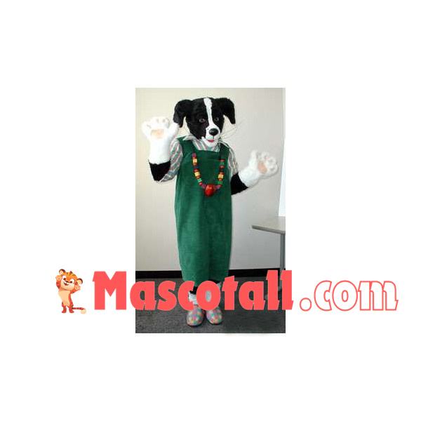 Cute Dog With Colorful Bead Necklace Mascot Costume
