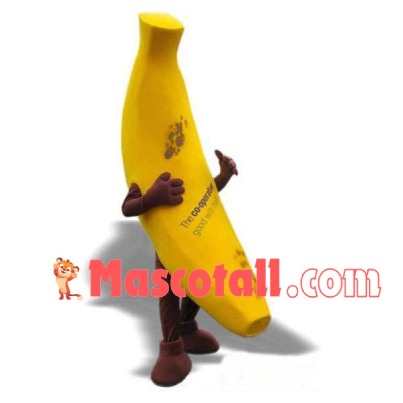 Banana With Dark Spots Mascot Costume