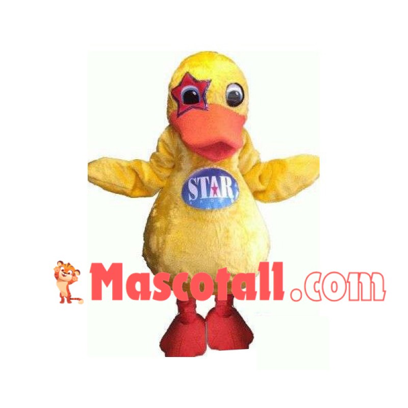 Adult Plush Star Duck Mascot Costume