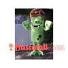 Long Green One-eyed Monster Mascot Costume
