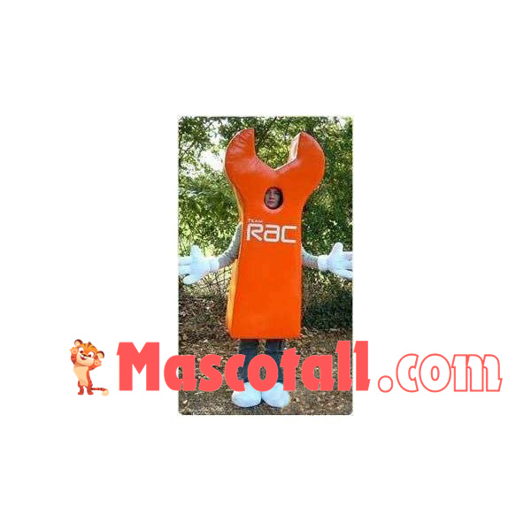 Orange Wrench Adult Size Mascot Costume