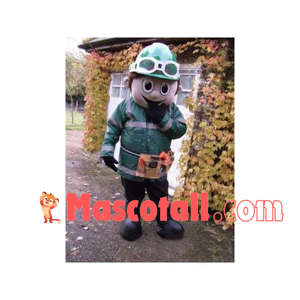 Plumber With Tools Mascot Costume