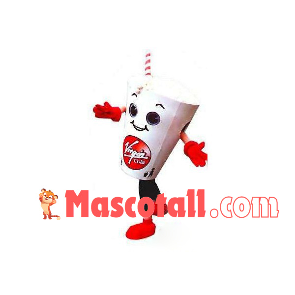 Cup of Coke Mascot Costume for Adult