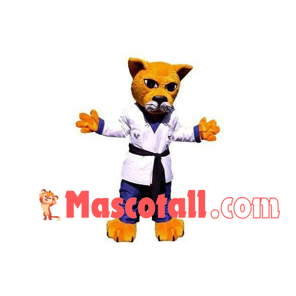 Taekwondo Coach Tiger Mascot Costume