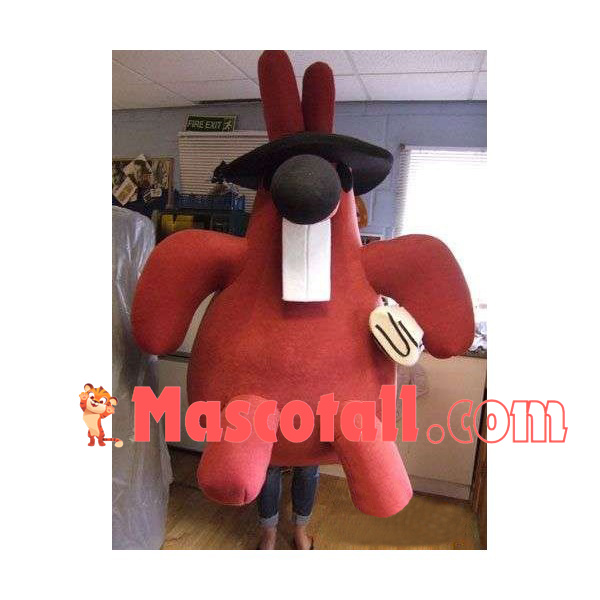 Exaggerated Giant Tooth Mole Mascot Costume