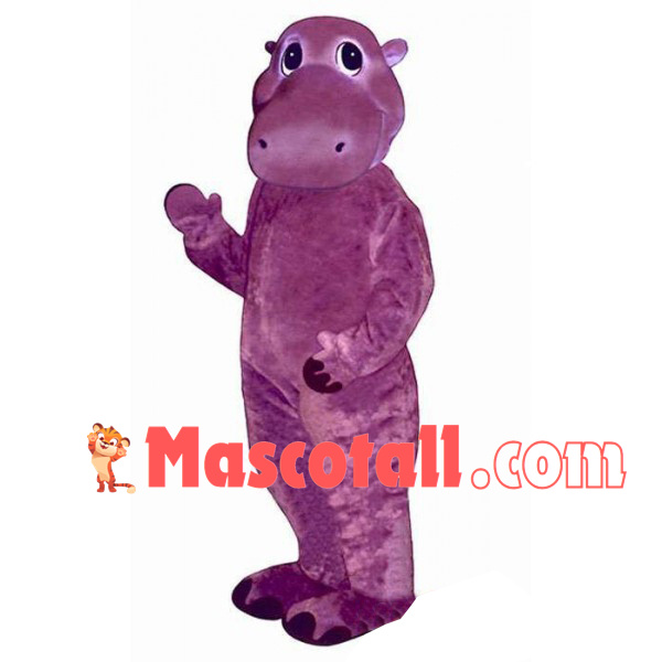 Naive Purple Hippo Mascot Costume