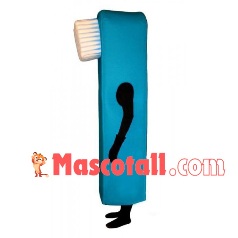 Blue Toothbrush With Small Brush Head Mascot Costume