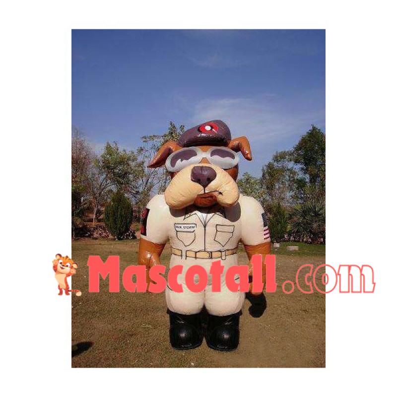 Inflatable Power Police Dog Mascot Costume
