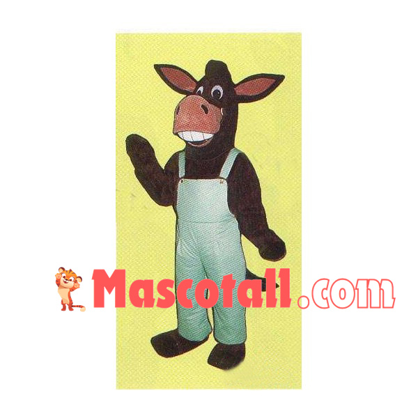 Stupid Donkey In Overalls Mascot Costume