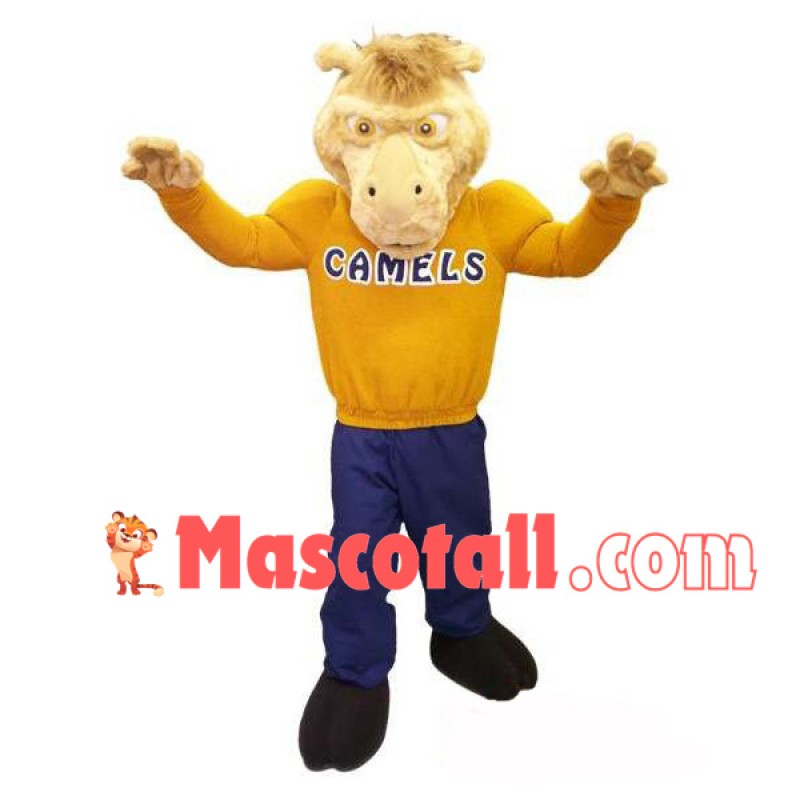 Power Camel In The Tight Shirt Mascot Costume