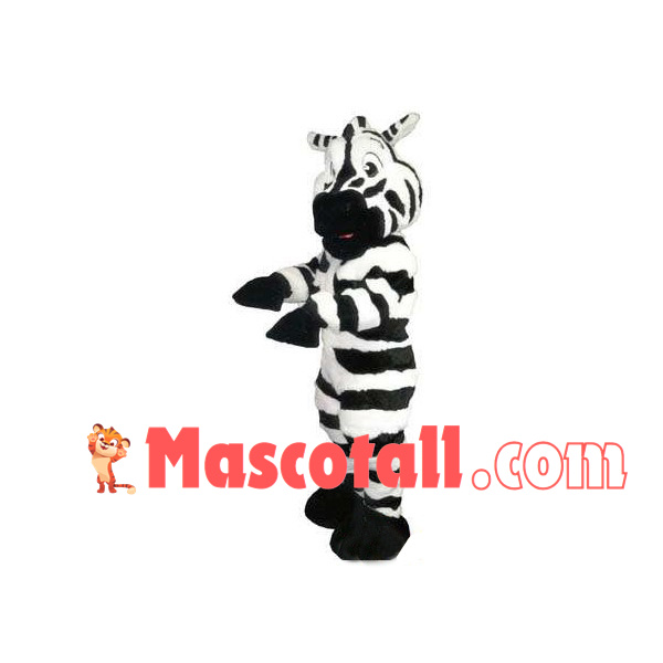 Lost Zebra Mascot Adult Plush Costume