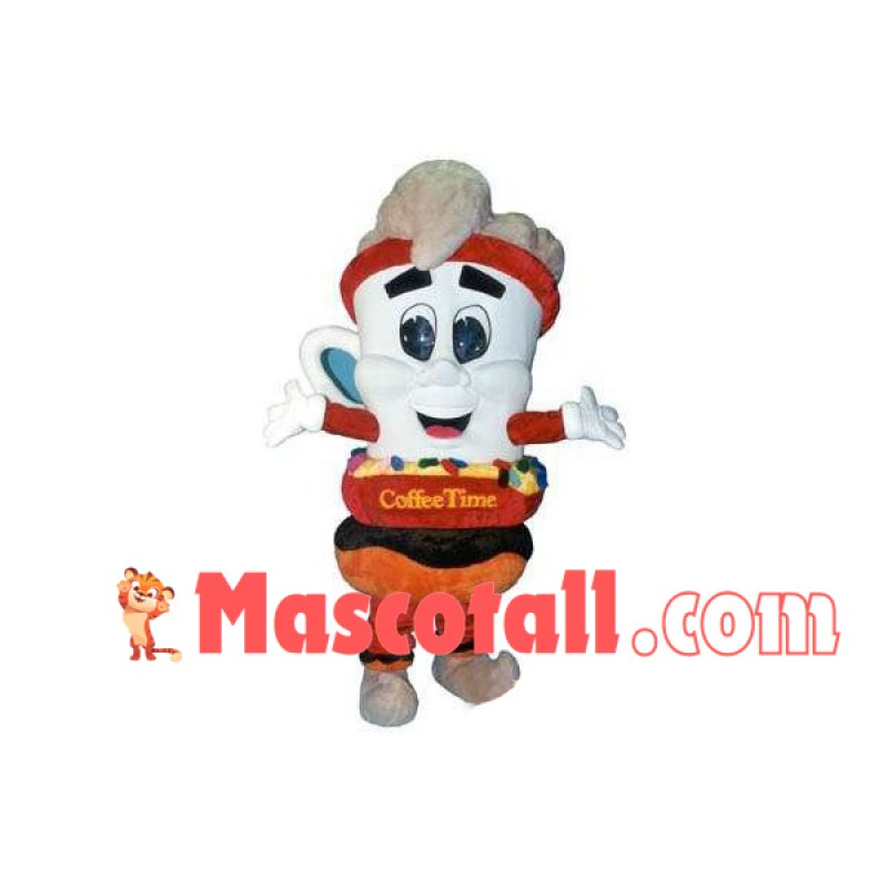 Coffee Doughnuts In Dessert Shop Mascot Costume
