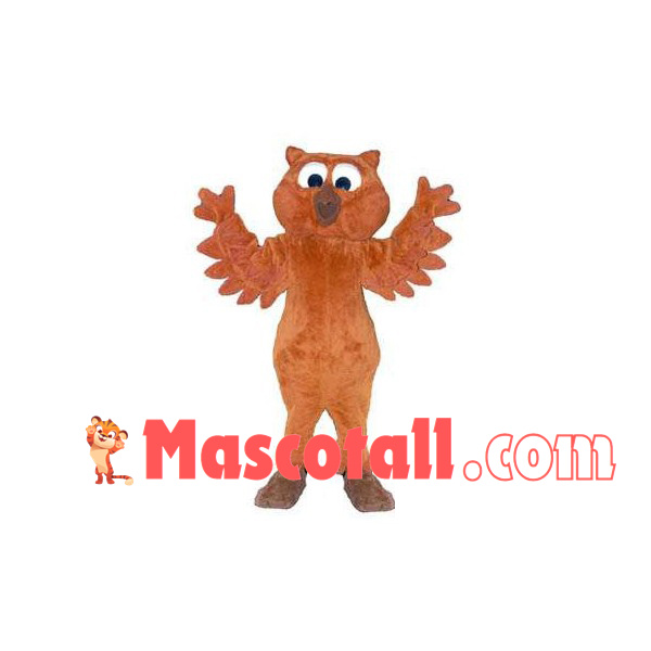 Fluttering Brown Owl Mascot Costume