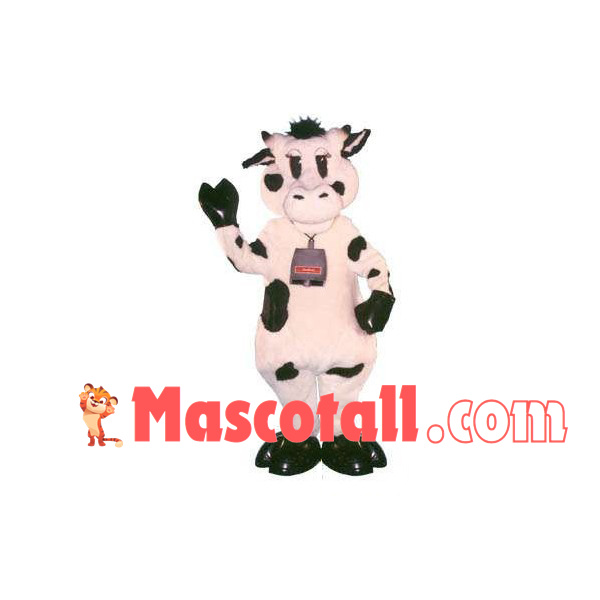 The Cow With Tag Necklace Mascot Costume