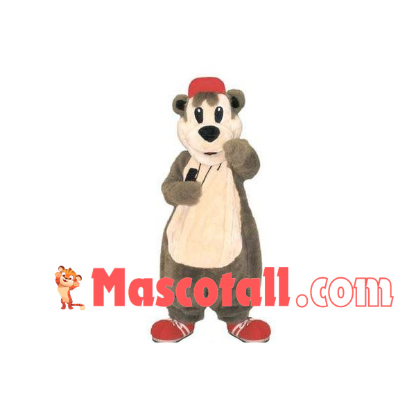 Referee Bear With Whistle Mascot Costume