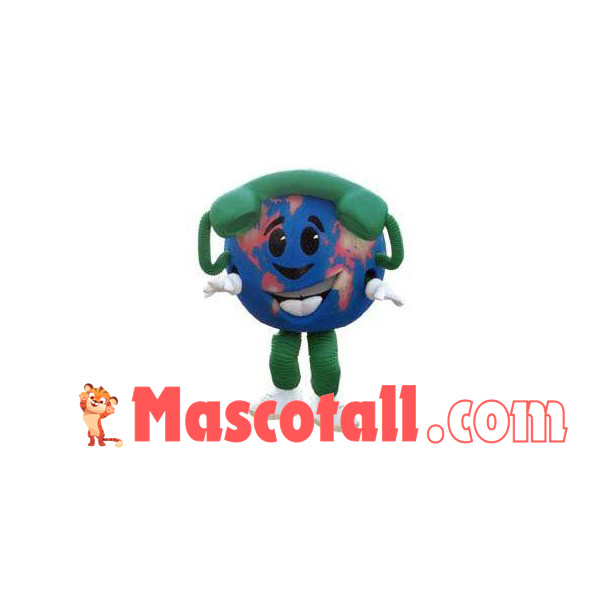 The Globe Connected To Telephone Mascot Costume