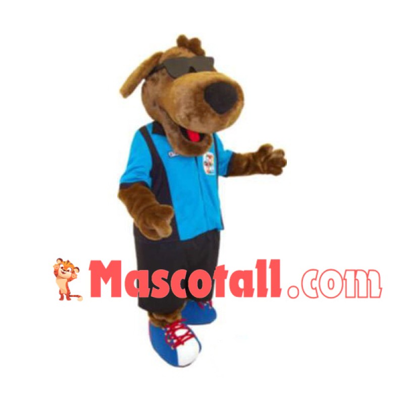 Sales Clerk Dog In Sunglasses Mascot Costume