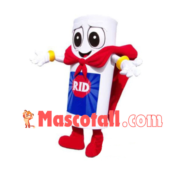 Cleaning Guard With Cloak Mascot Costume