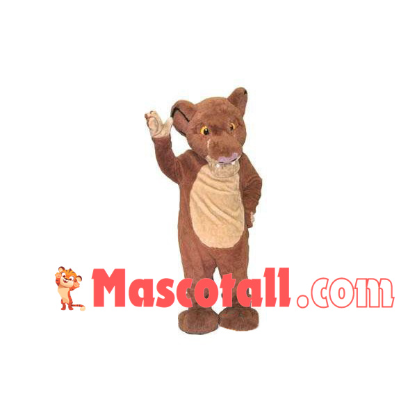 Mild Brown Tiger Mascot Costume for Adult