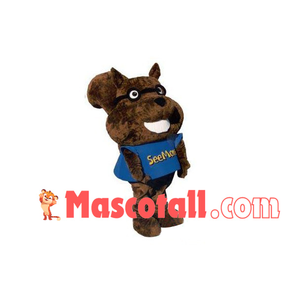 Merry Big Head Squirrel Mascot Costume