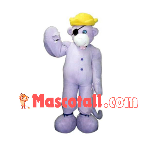 Purple Monkey King In Crown Mascot Costume