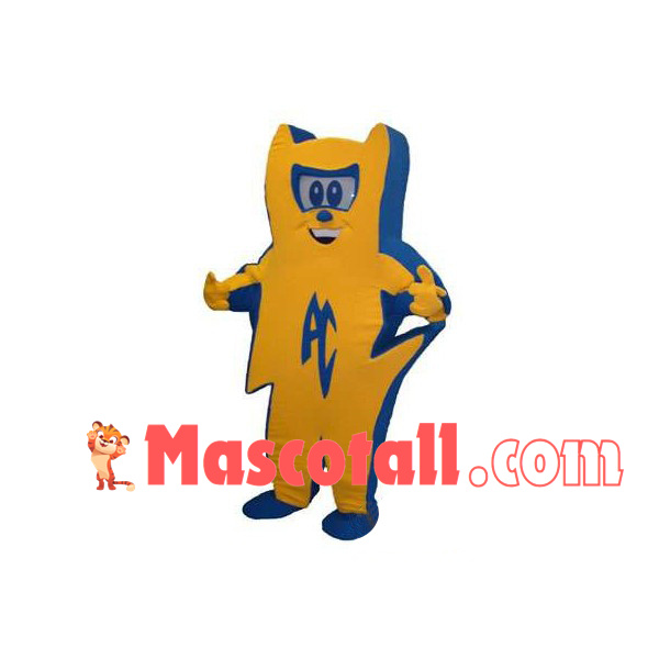 Yellow Solid Model Mascot Costume