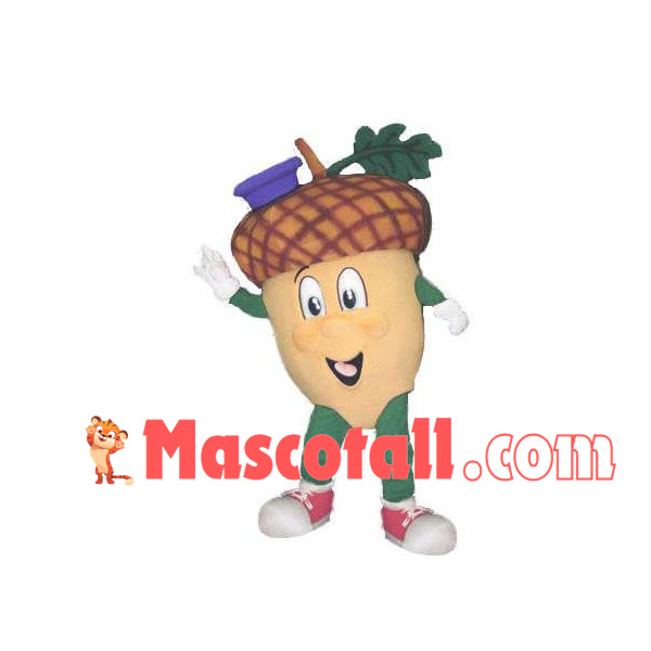 Big Mushroom With Leaves Mascot Costume