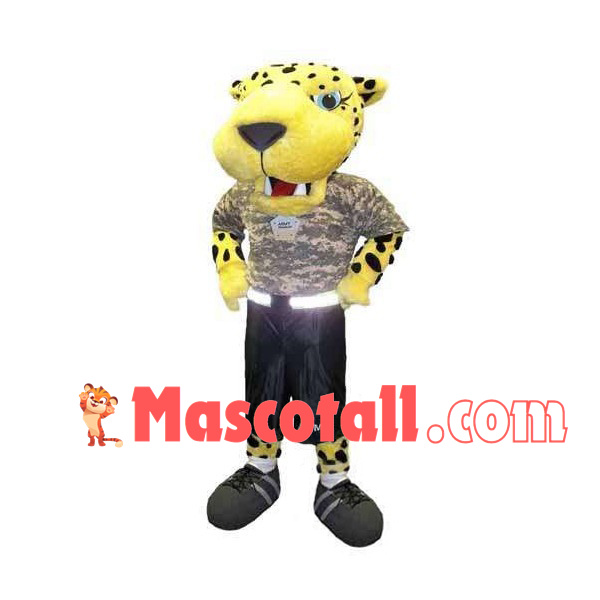 Special Force Tiger In Camouflage Suit Mascot Costume