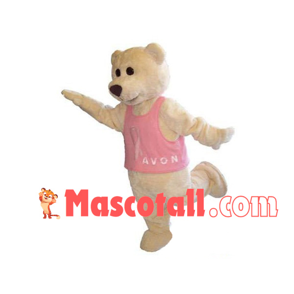 Flying High White Soft Bear Mascot Costume