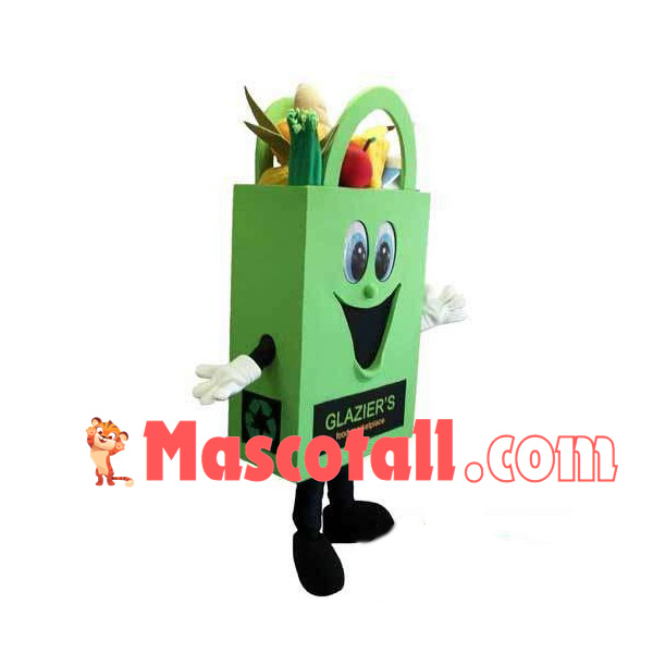 Environmental Friendly Supermarket Shopping Bag Mascot Costume