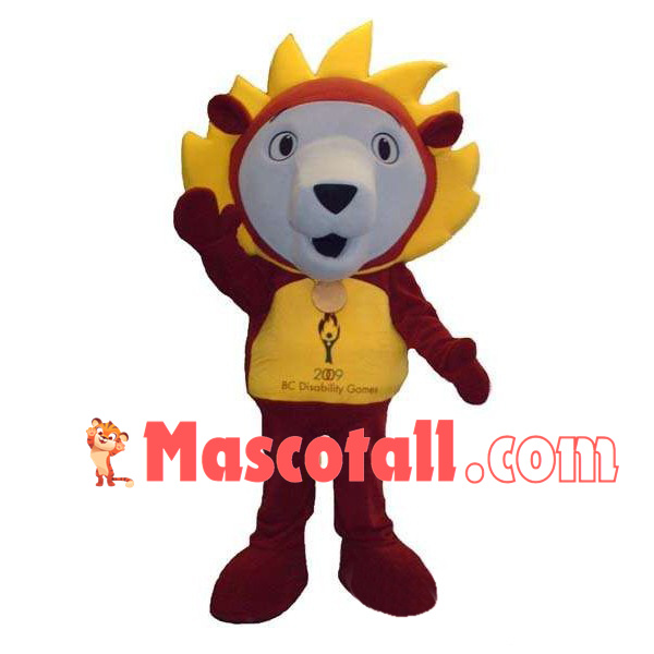 Gold Medalist Lion Mascot Costume