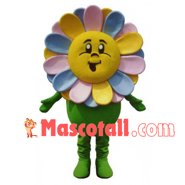 Smile Face Brilliant Sunflower Mascot Costume