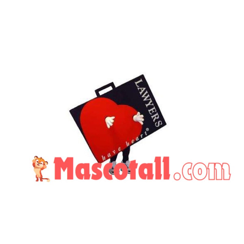 Black & Red Briefcase Mascot Costume