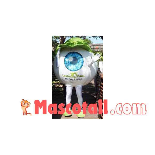 Eyeball With Aqua Blue Pupil Mascot Costume