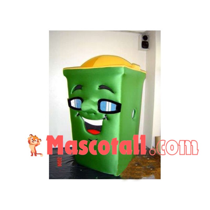 Classified Green Trash Can Mascot Costume