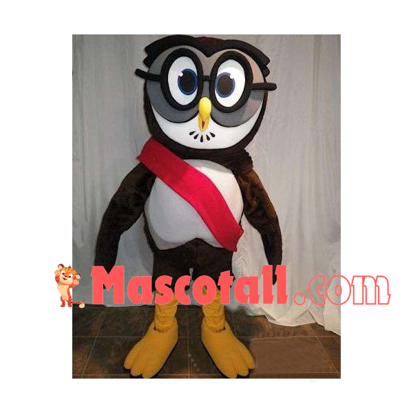 Owl With The Medal Ribbon Mascot Costume