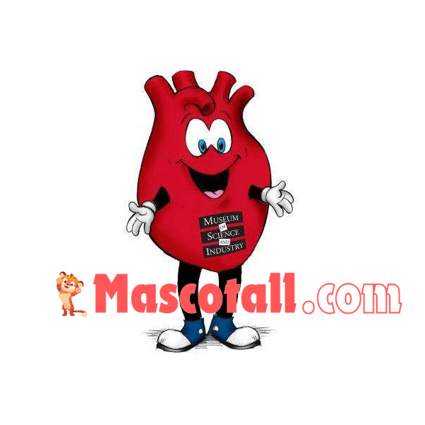 Red Lung Model Mascot Costume