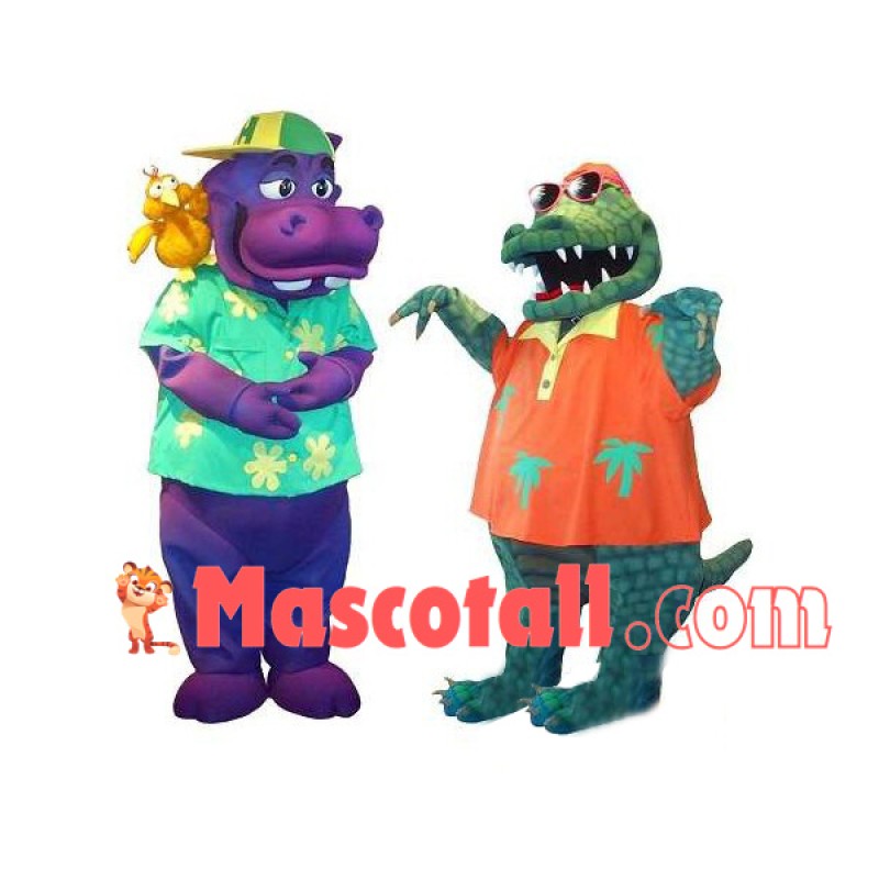 Beach Dinosaur On Vacation Mascot Costume