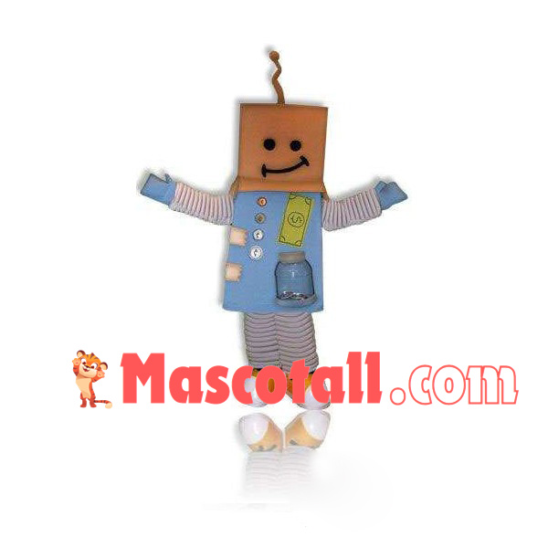 Spring Doll With Box Head Mascot Costume