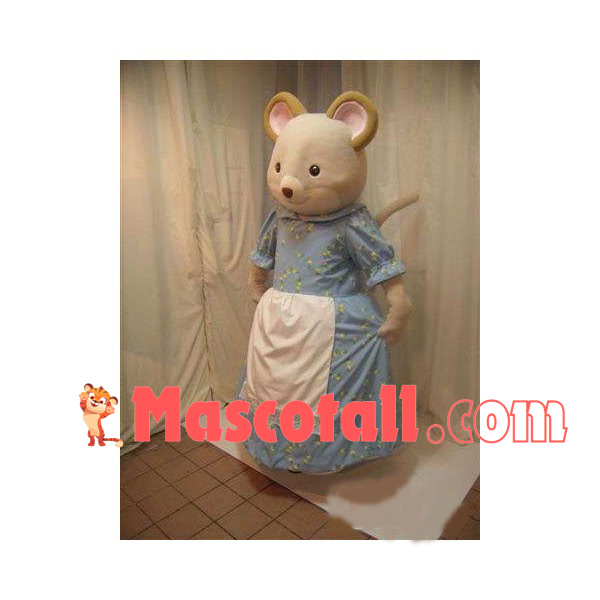 The Chef Mouse In Long Dress Mascot Costume