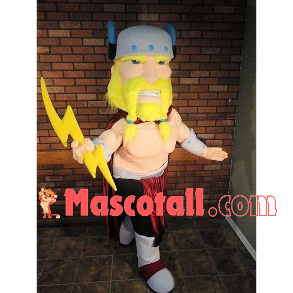 Golden Beard Samurai Holding Dart Mascot Costume