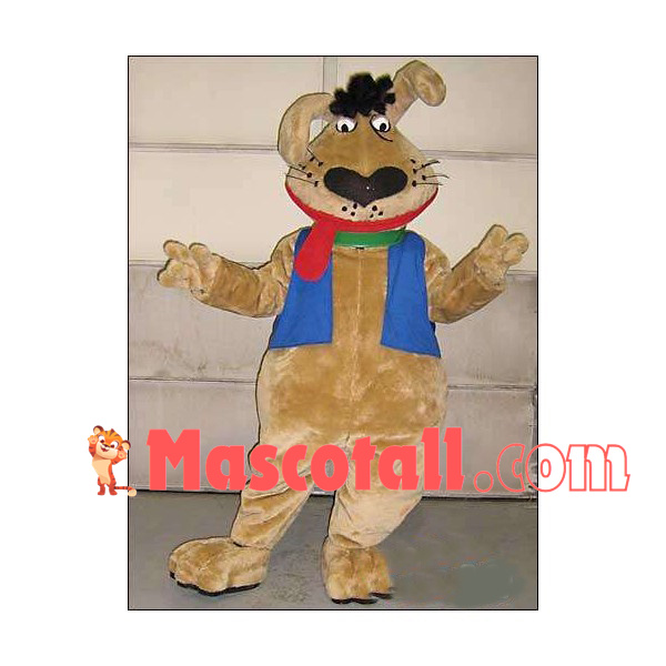 Amiable Dog With Love Shaped Nose Mascot Costume