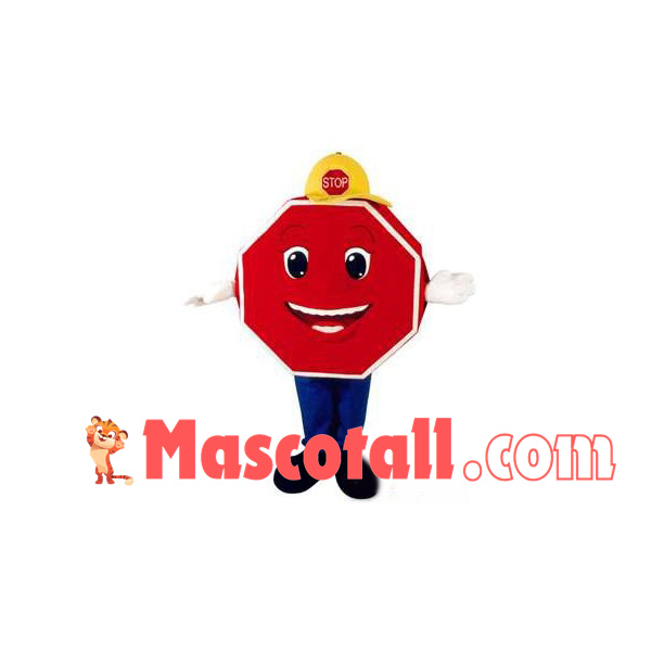 Red Stop Sign Mascot Costume
