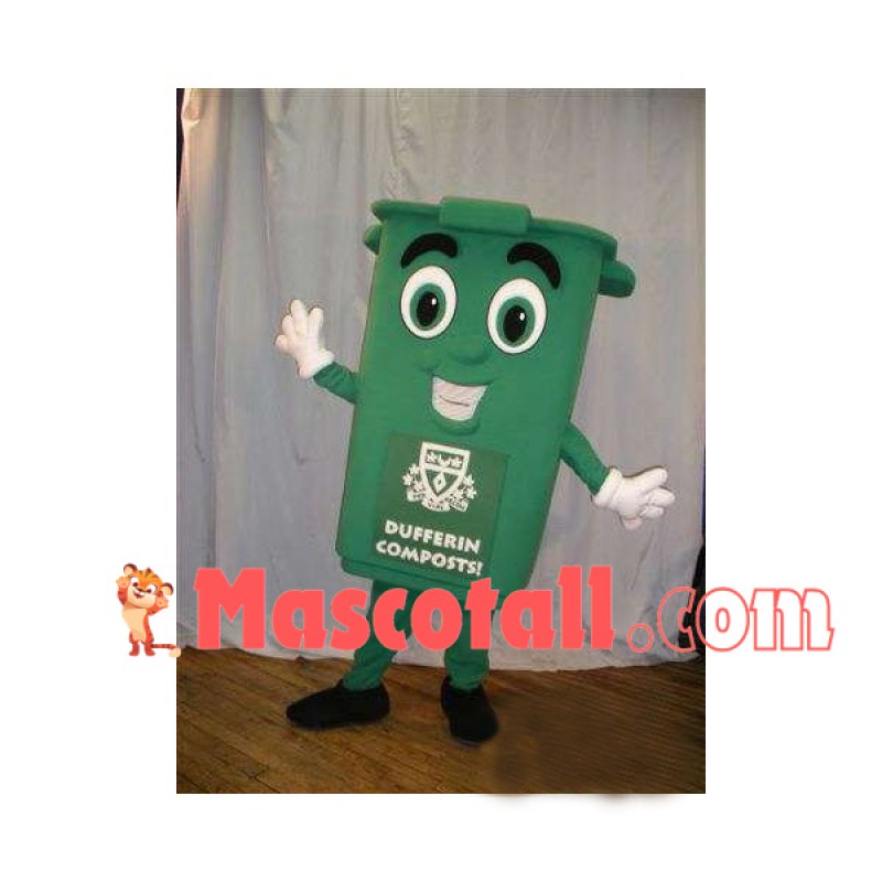 Green Compost Bucket Mascot Costume