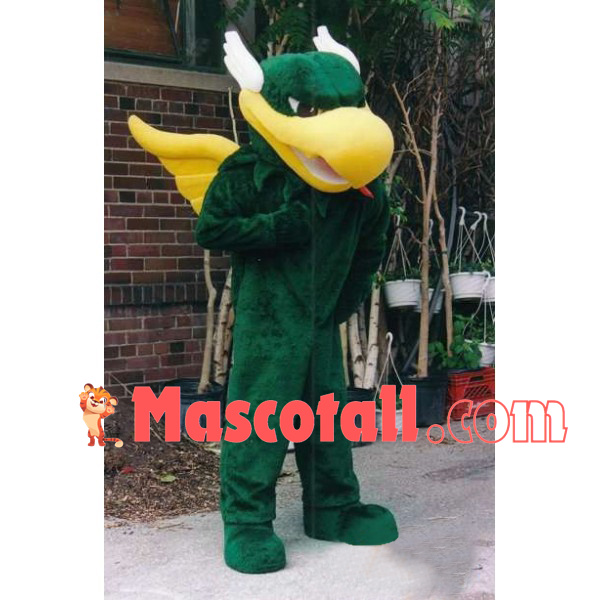 Green Goshawk With Short Wings Mascot Costume